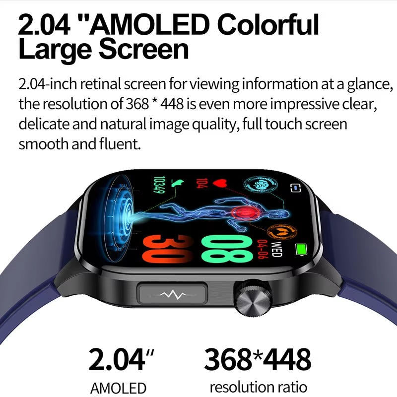 Smartwatch For Seniors With Blood Pressure And Glucose Tracking