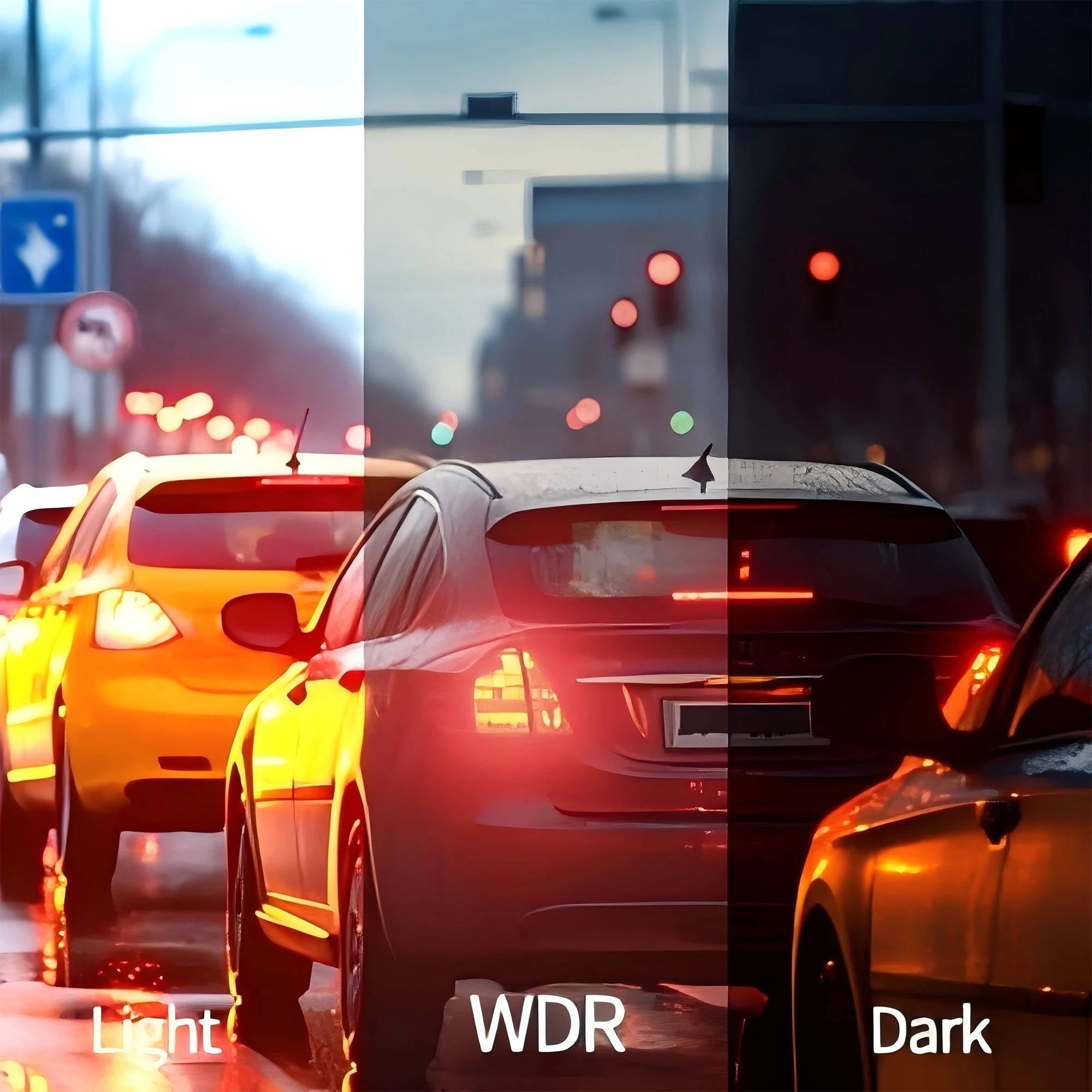 4-Channel Dash Cam with Night Vision and Parking Monitor, WiFi App Control