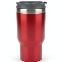Red Stainless Steel Travel Mug - Mugs