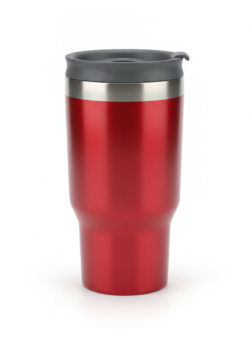 Red Stainless Steel Travel Mug - Mugs