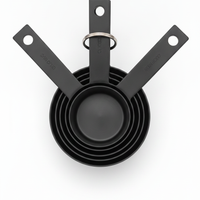 Black Stainless Steel Measuring Cups Set - Stainless Steel Collection
