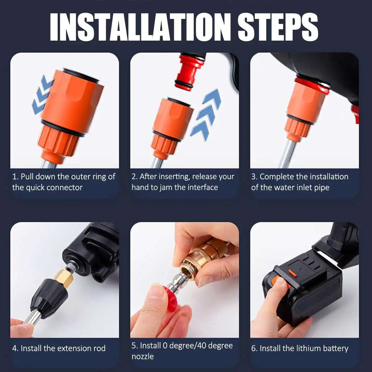 Cordless High Pressure Washer With Two Rechargeable Batteries Included