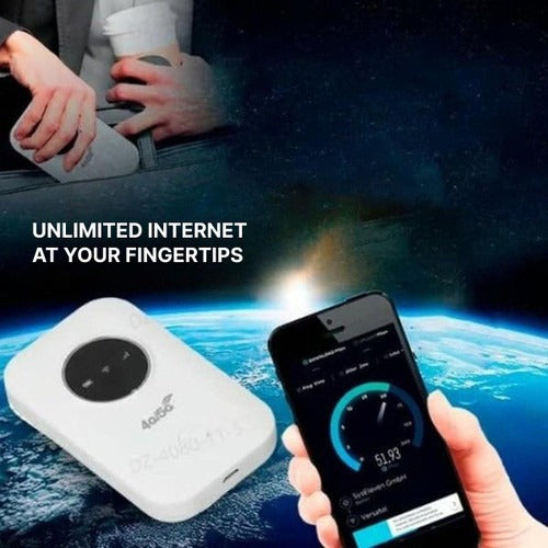 Portable WiFi Router With 4G LTE Hotspot, Dual-Band, Travel Battery Pack