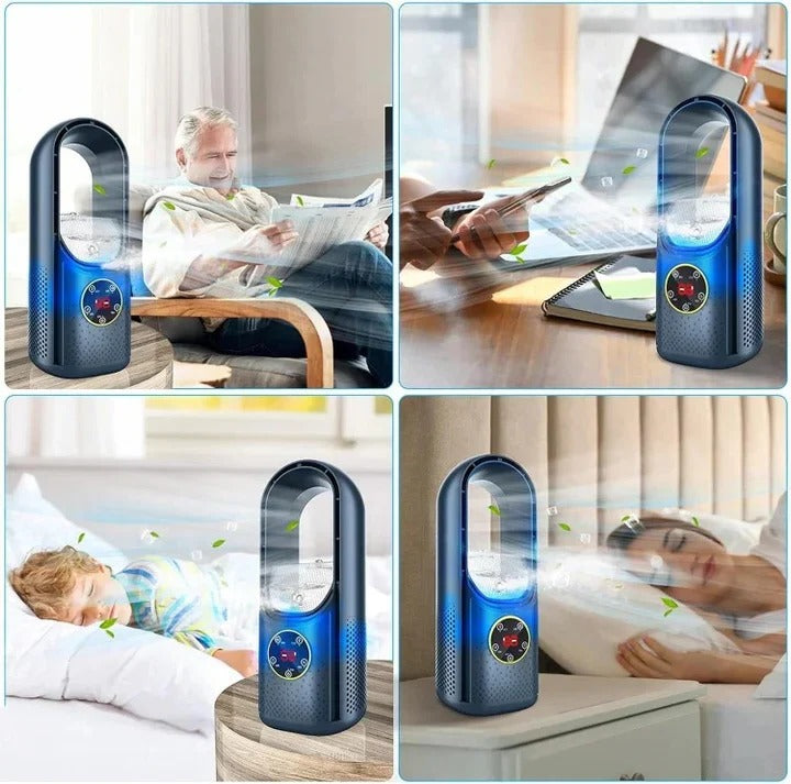 Portable Air Conditioner Blade-Free Silent Cooling For Small Rooms