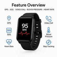 Smartwatch With Automatic Fall Detection And Emergency Alerts For Seniors