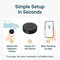 GPS Tracker Mini Magnetic Real-Time Vehicle Locator With Long Battery Life