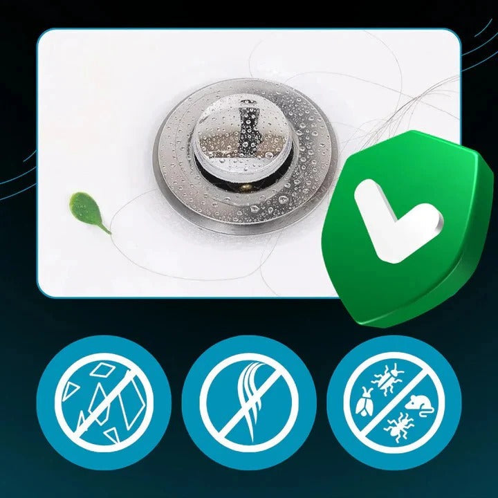 Pop-Up Sink Stopper With Odor Isolation And Anti Leak Seal