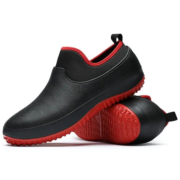 Work Shoes Slip-On Waterproof Slip-Resistant Cushioned Comfort For Men Women