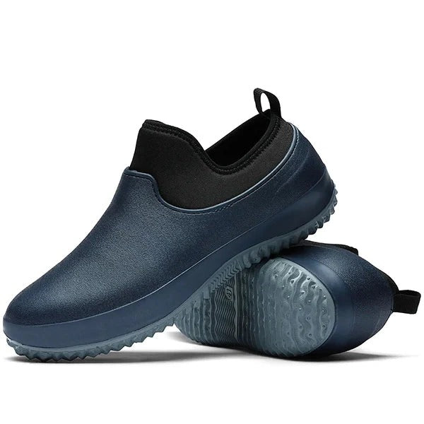 Work Shoes Slip-On Waterproof Slip-Resistant Cushioned Comfort For Men Women