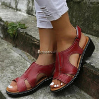 Women's Leather Wedge Sandals — Elegant All-Day Comfort And Style