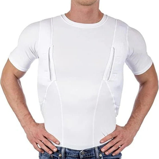 Concealed Carry T-Shirt With Built-In Holster And Hidden Pockets