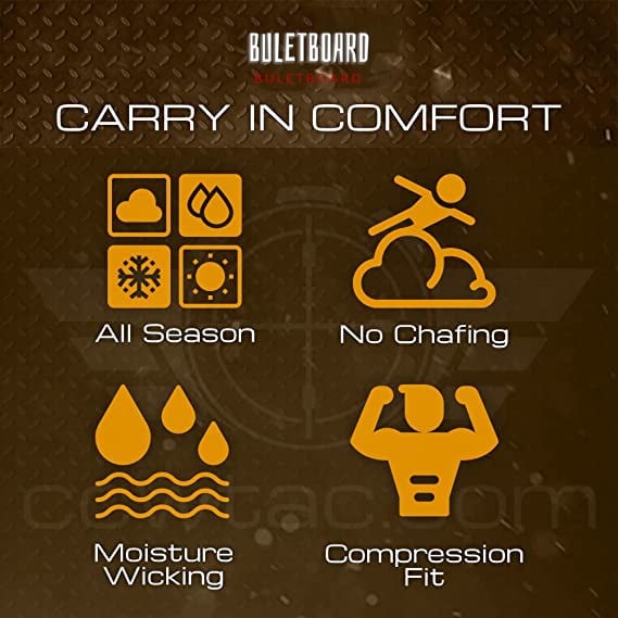 Concealed Carry T-Shirt With Built-In Holster And Hidden Pockets