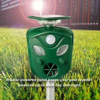 Animal Repeller Solar Ultrasonic 360° Outdoor Motion Sensor Pest Deterrent