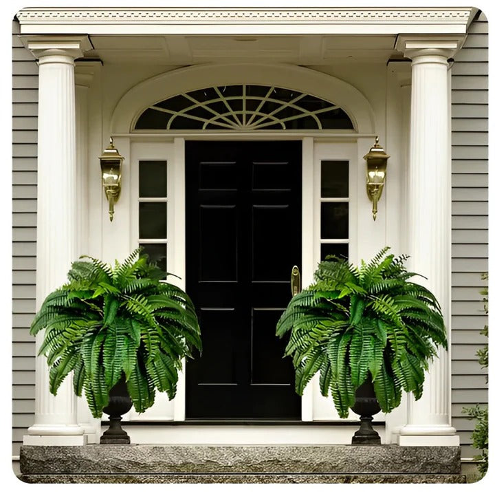 Artificial Boston Fern Hanging Plant For Porch And Balcony Decor