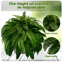 Artificial Boston Fern Hanging Plant For Porch And Balcony Decor