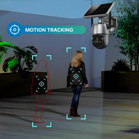 Outdoor Security Camera Solar-Powered Wireless 1080p Night Vision Motion Detection