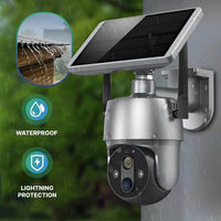 Outdoor Security Camera Solar-Powered Wireless 1080p Night Vision Motion Detection