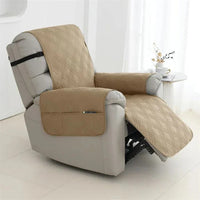 Recliner Cover Quilted Waterproof Non-Slip With Elastic Straps