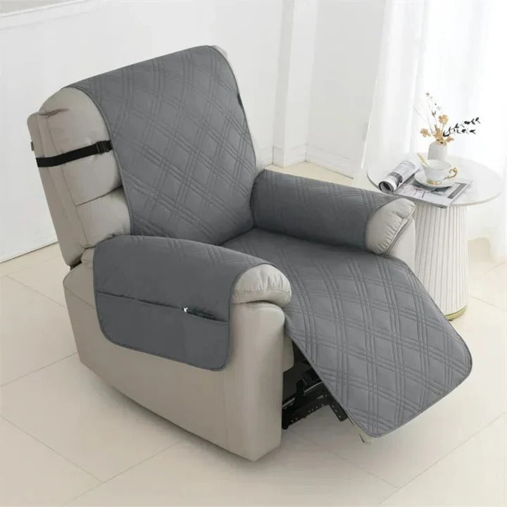 Recliner Cover Quilted Waterproof Non-Slip With Elastic Straps