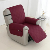Recliner Cover Quilted Waterproof Non-Slip With Elastic Straps