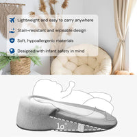 Infant Wedge Pillow Bed For Spit-Up And Comfort After Feeding
