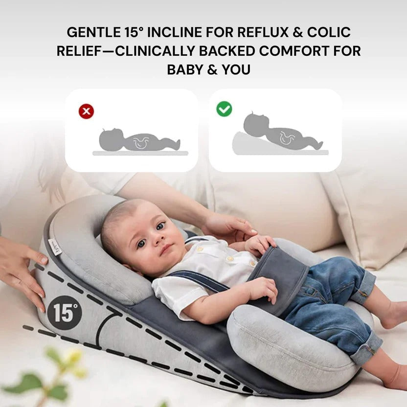 Infant Wedge Pillow Bed For Spit-Up And Comfort After Feeding