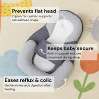 Infant Wedge Pillow Bed For Spit-Up And Comfort After Feeding