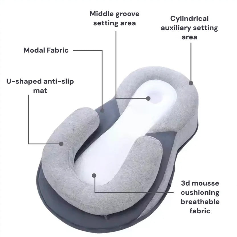 Infant Wedge Pillow Bed For Spit-Up And Comfort After Feeding
