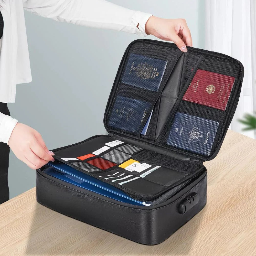 Waterproof Fireproof Document Cash Safe Bag