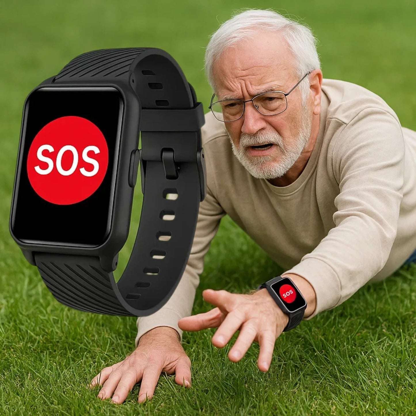 Smartwatch With Automatic Fall Detection And Emergency Alerts For Seniors