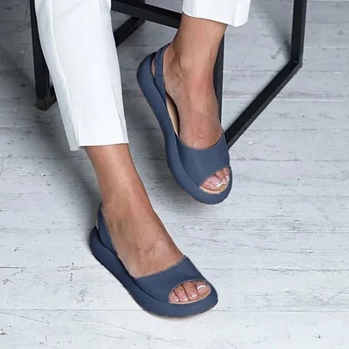 Slip-On Sandals With Open Toe And Elastic Band