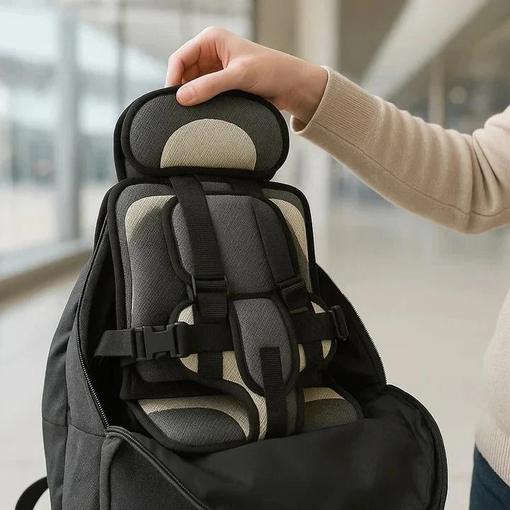 Child Car Travel Seat With Safety Harness For Secure Vehicle Use
