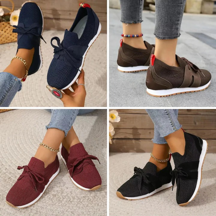 Supportive Sneakers With Breathable Mesh Upper For Foot Support