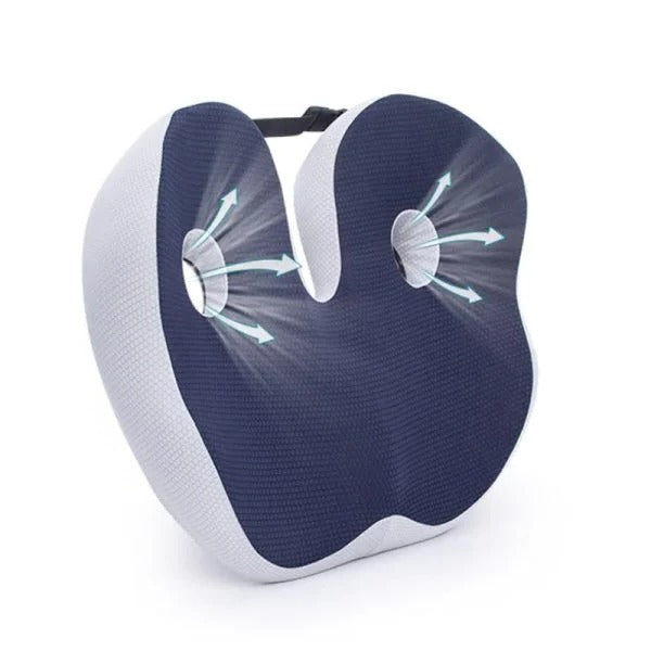 Memory Foam Seat Cushion For Sit Bone Relief, Adjustable Comfort