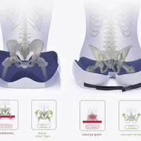 Memory Foam Seat Cushion For Sit Bone Relief, Adjustable Comfort