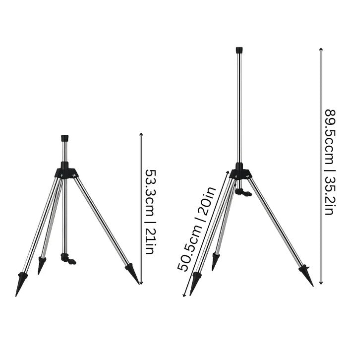Rotating Tripod Sprinkler Heavy-Duty High-Pressure Adjustable Spray For Large Lawns
