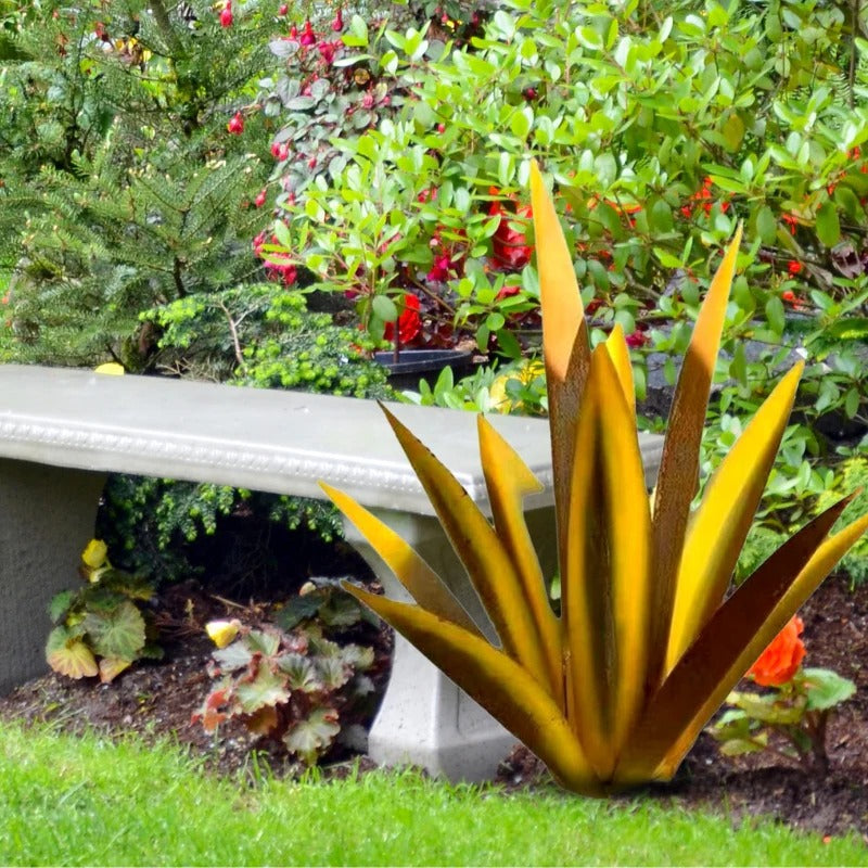 Metal Decorative Plant Sculpture Agave Americana For Indoor Outdoor Decor