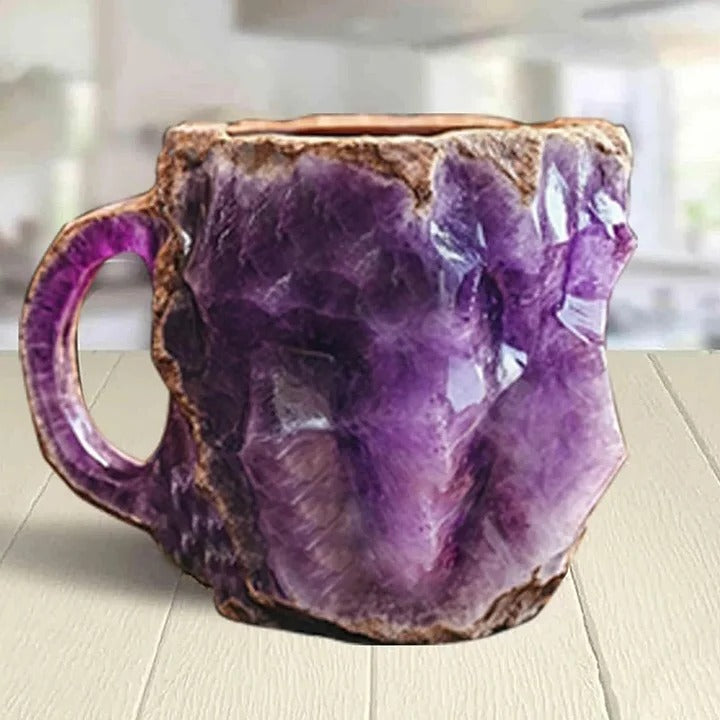 Coffee Mugs With Mineral Crystal Finish, Durable Dishwasher And Microwave Safe