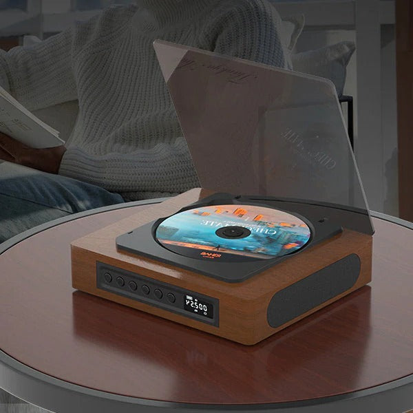 Bluetooth CD Player Retro Design With USB-C Charging Port