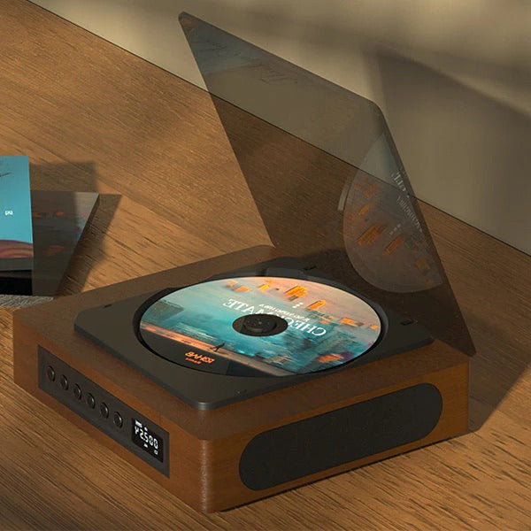 Bluetooth CD Player Retro Design With USB-C Charging Port