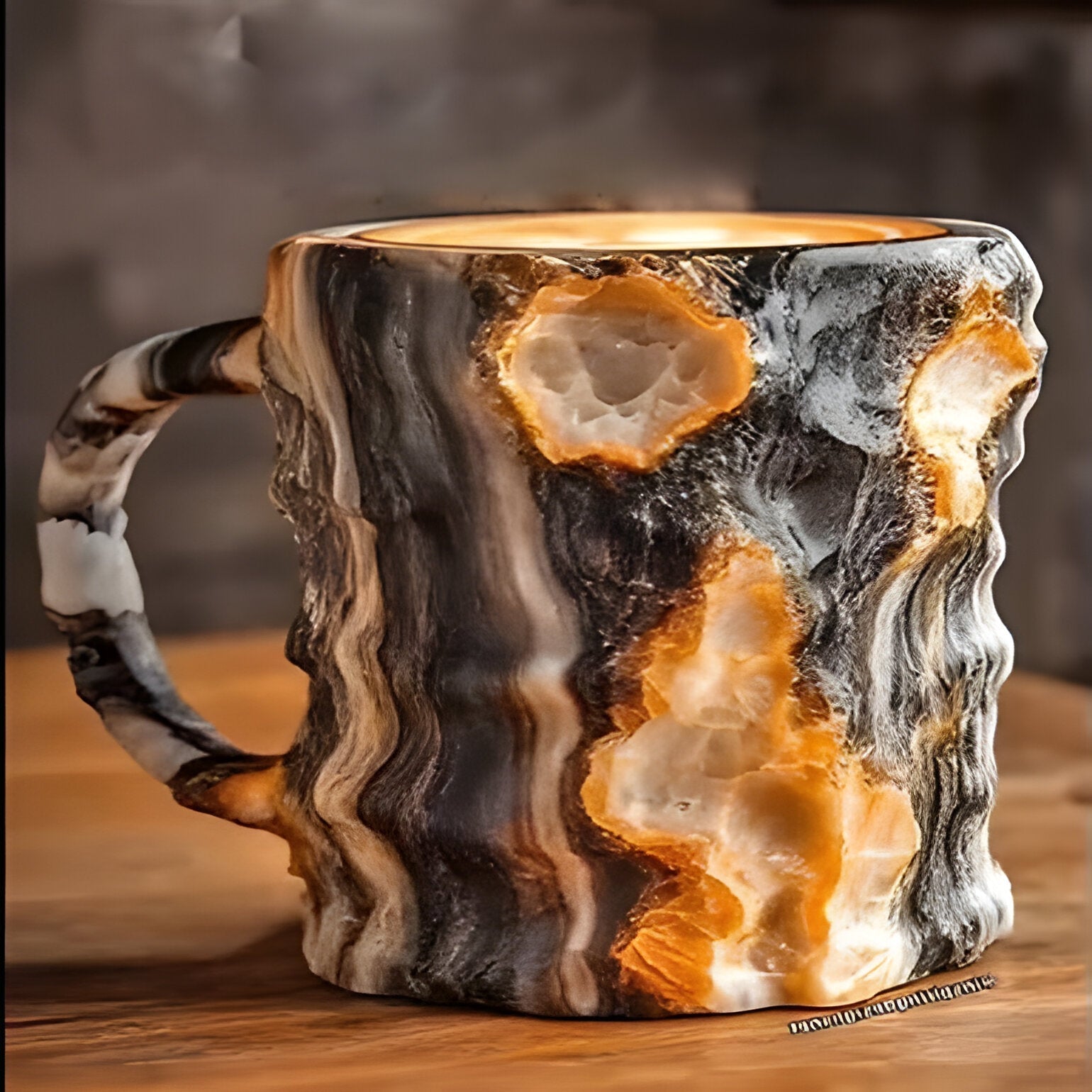 Coffee Mugs With Mineral Crystal Finish, Durable Dishwasher And Microwave Safe