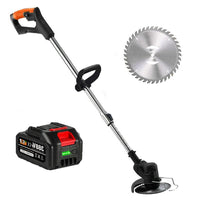 Cordless Grass Trimmer, Battery-Operated Powerful Electric, Rechargeable For Yard Use