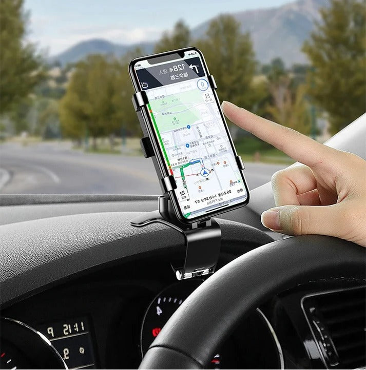 Car Phone Holder Adjustable 360° Rotating Mount With Secure Grip