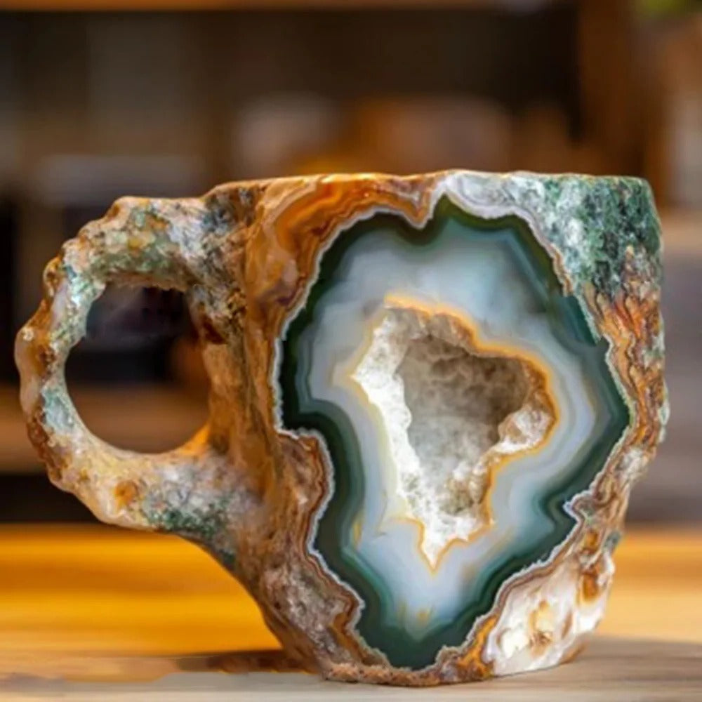 Coffee Mugs With Mineral Crystal Finish, Durable Dishwasher And Microwave Safe