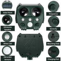 Ultrasonic Cat Repellent Sonar Deterrent For Foxes, Rats, Squirrels, Dogs