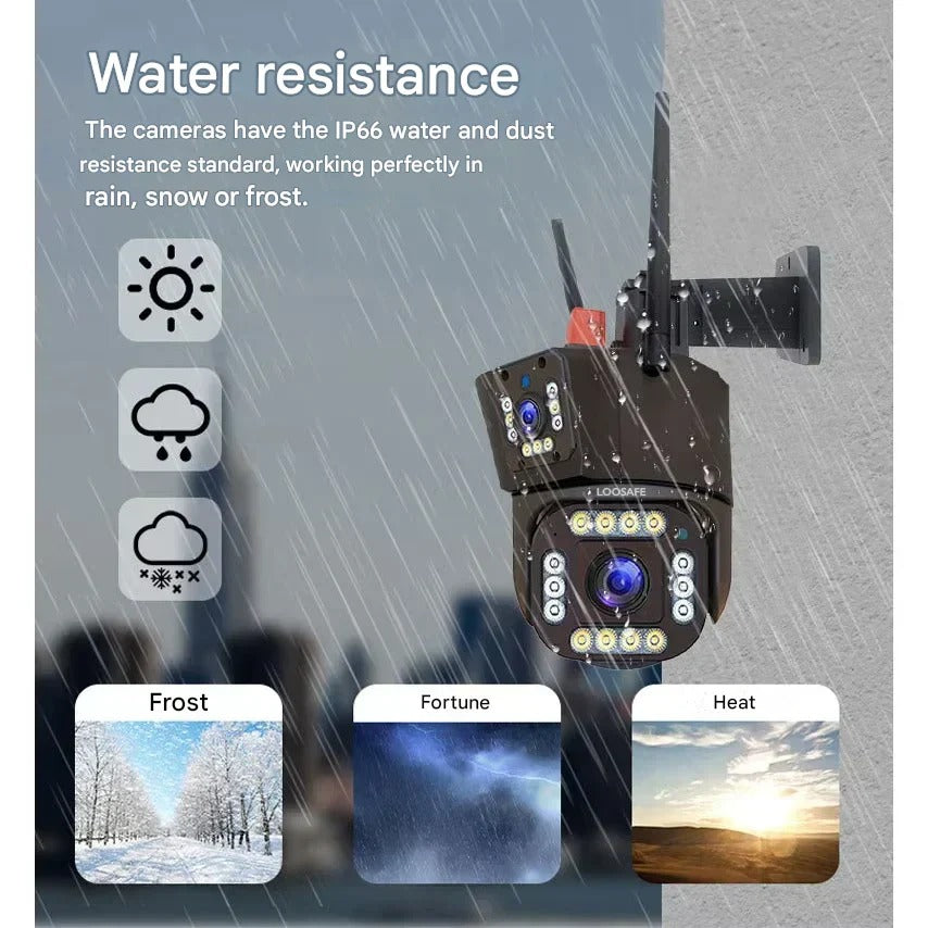 4K Wireless Security Camera DualGuard Dual-Lens Outdoor Night Vision Two-Way Audio