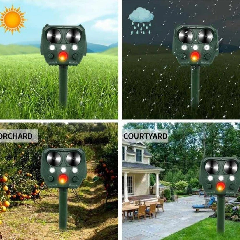 Ultrasonic Cat Repellent Sonar Deterrent For Foxes, Rats, Squirrels, Dogs