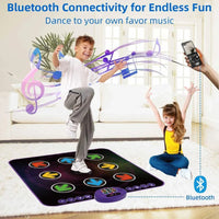 Dance Mat Bluetooth Light Up Electronic Music Game Pad For Kids