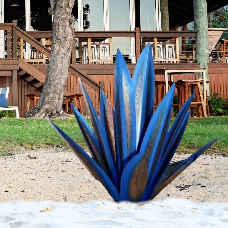 Metal Decorative Plant Sculpture Agave Americana For Indoor Outdoor Decor