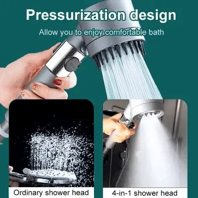 Showerhead High-Pressure Adjustable Spray With Water-Saving Settings Chrome Finish